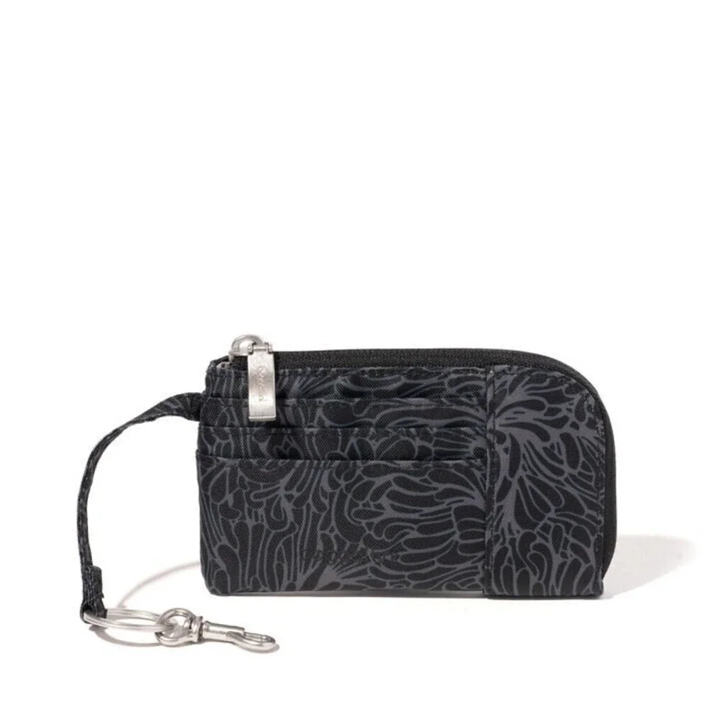 Baggallini Wristlet Women's Midnight Blossom Print RFID Card Case Wallet ERK125